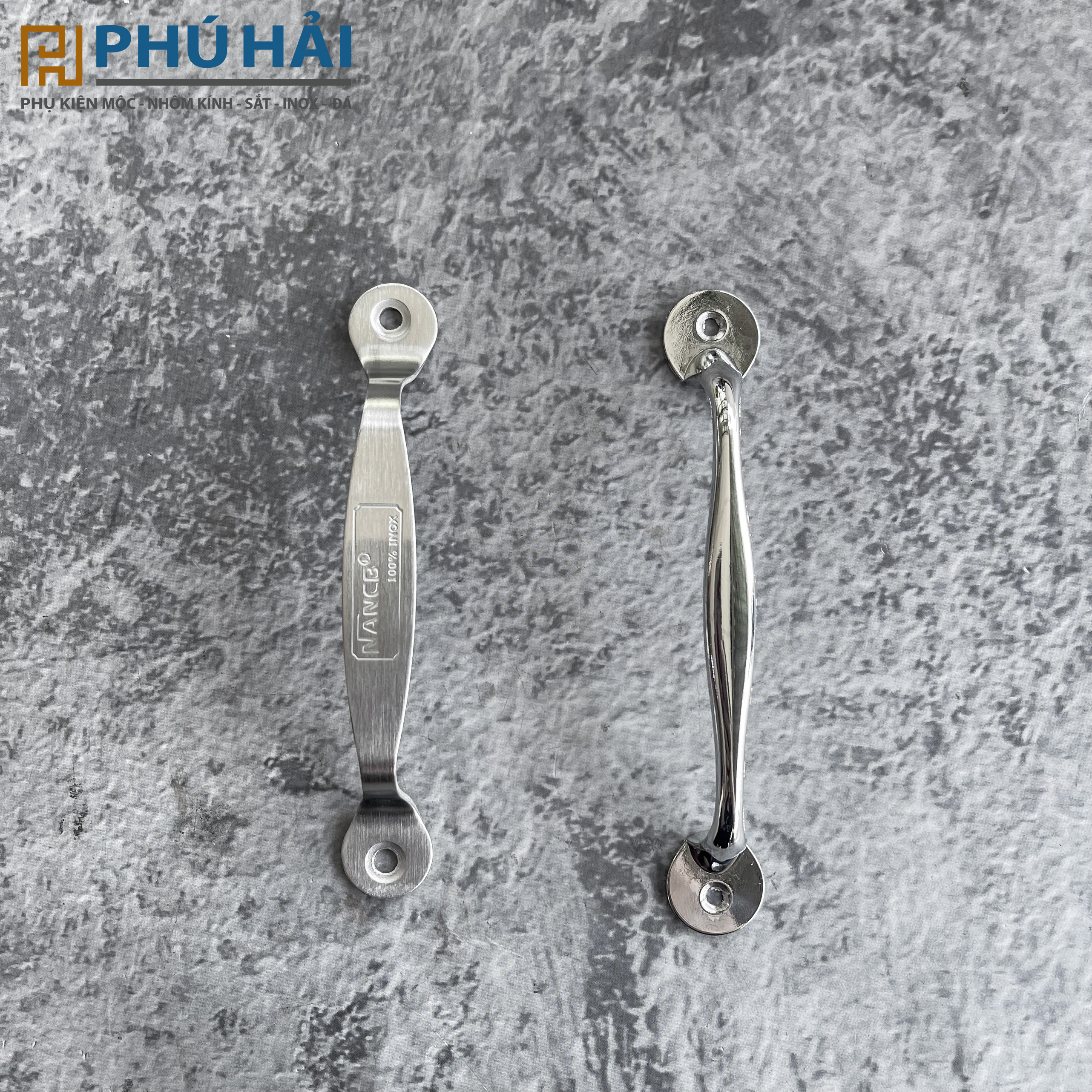 Tay nắm tủ cửa nhôm 96mm