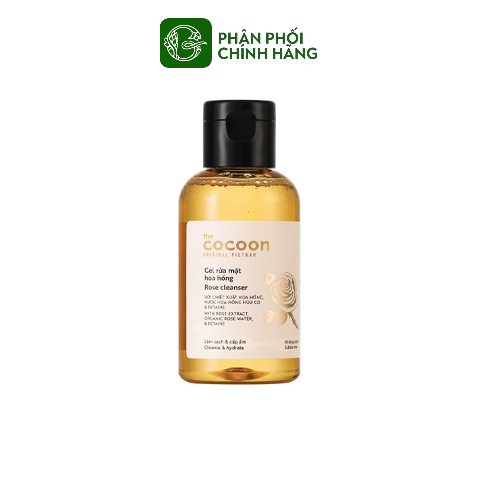 Gel rửa mặt hoa hồng The Cocoon Rose Cleanser 140ml