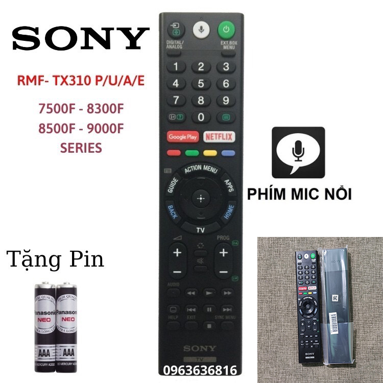 Điều khiển tivi Sony giọng nói TX300P - CHÍNH HÃNG