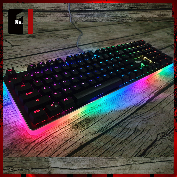 Bàn Phím Cơ Xuyên Led Gaming Royal Kludge RK918 Led Rgb Bàn Phím Máy Tính Laptop Pc Chơi Game Có Dây