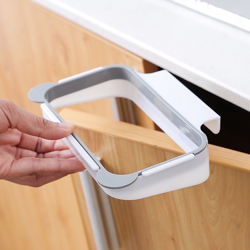 Can be wholesale Garbage bag bracket hook hanging garbage can hang garbage rack cabinet door back kitchen plastic bag hanger