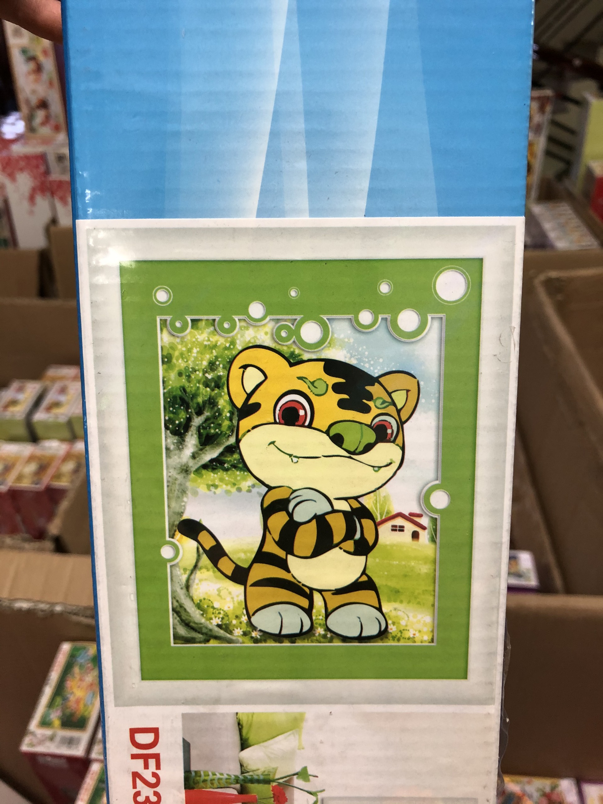 Tranh Đính Đá CON CỌP (ĐÁ ABC CAO CẤP). Kích Thước: 30cm x 36cm