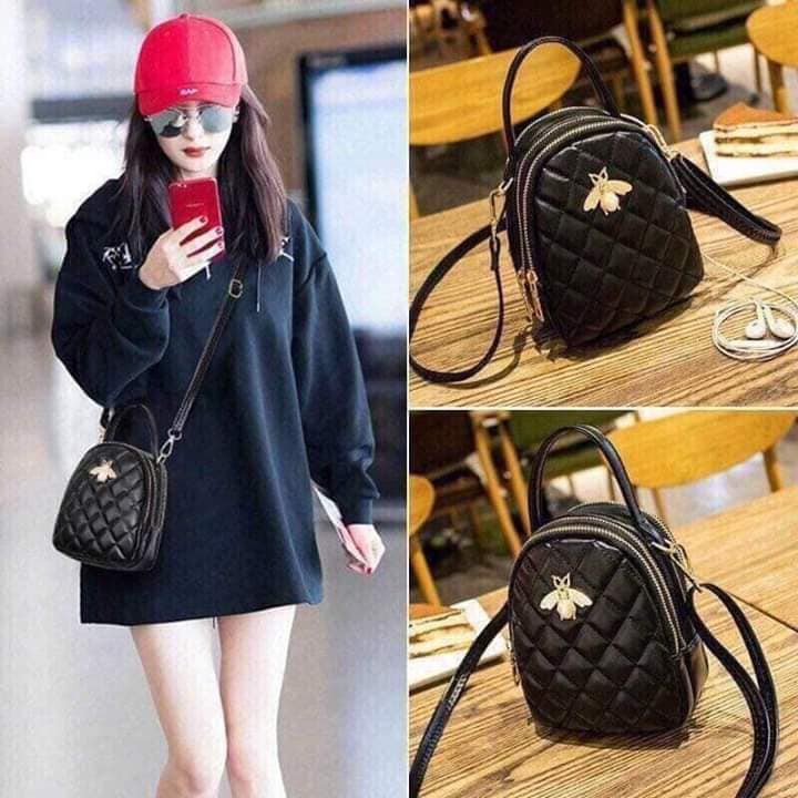 Balo nữ, balo mini con ong(túi xách nữ xinh68)