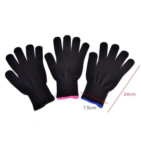 1Pc Hair Styling Heat Resistant Glove Tool For Curling Straight Flat Iron Black Pink Heat Glove For Curling Iron Gloves nhập khẩu