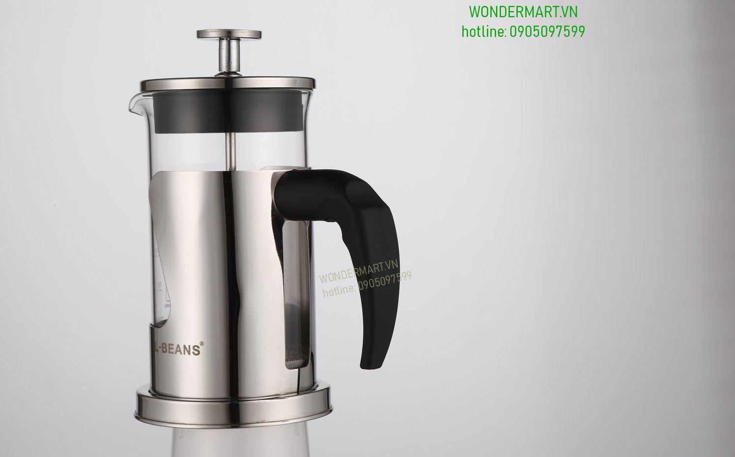 Bình pha cà phê kiểu Pháp L-Beans 350ml bình pha lọc ép/ Bình pha cà phê kiểu Pháp L-BEANS được thiết kế để pha cà phê lọc ép kiểu Pháp cổ điển