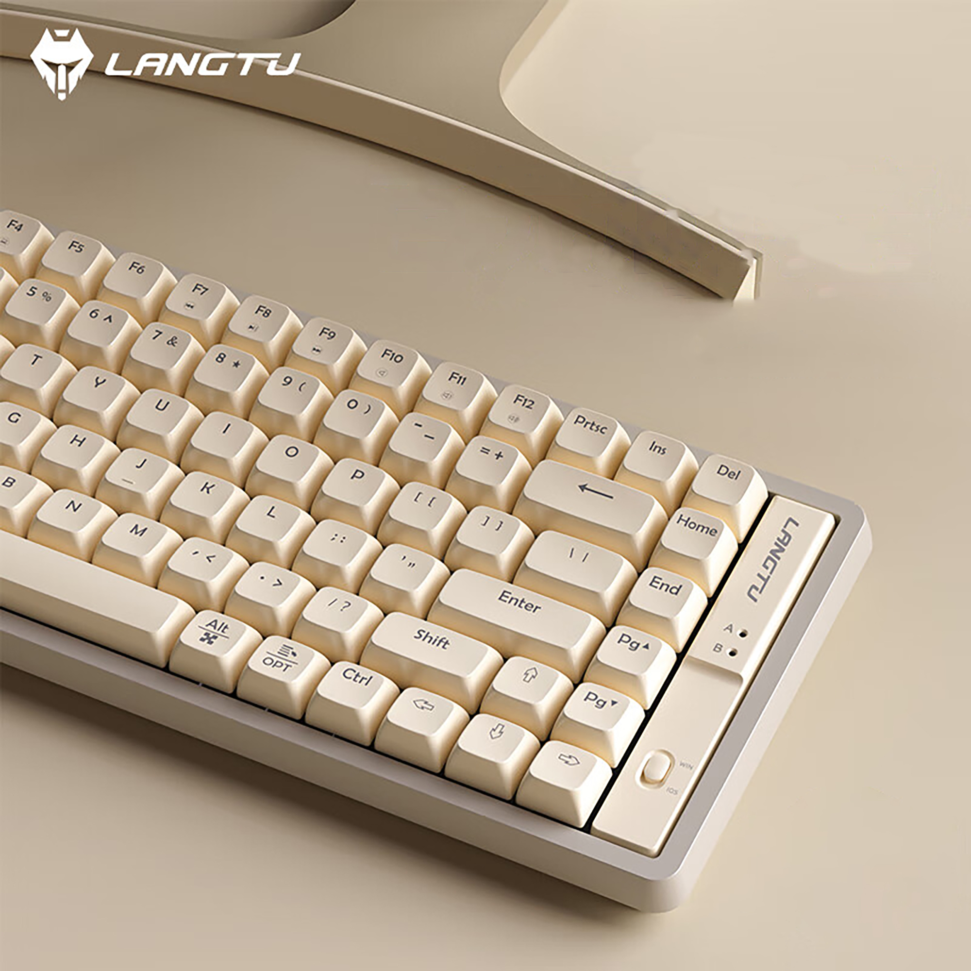 Bàn Phím Cơ Langtu GK85 Trắng, Cáp Type C Rời