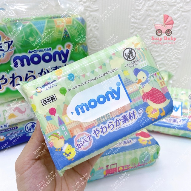 KHĂN ƯỚT MOONY NỘI ĐỊA NHẬT MẪU MỚI