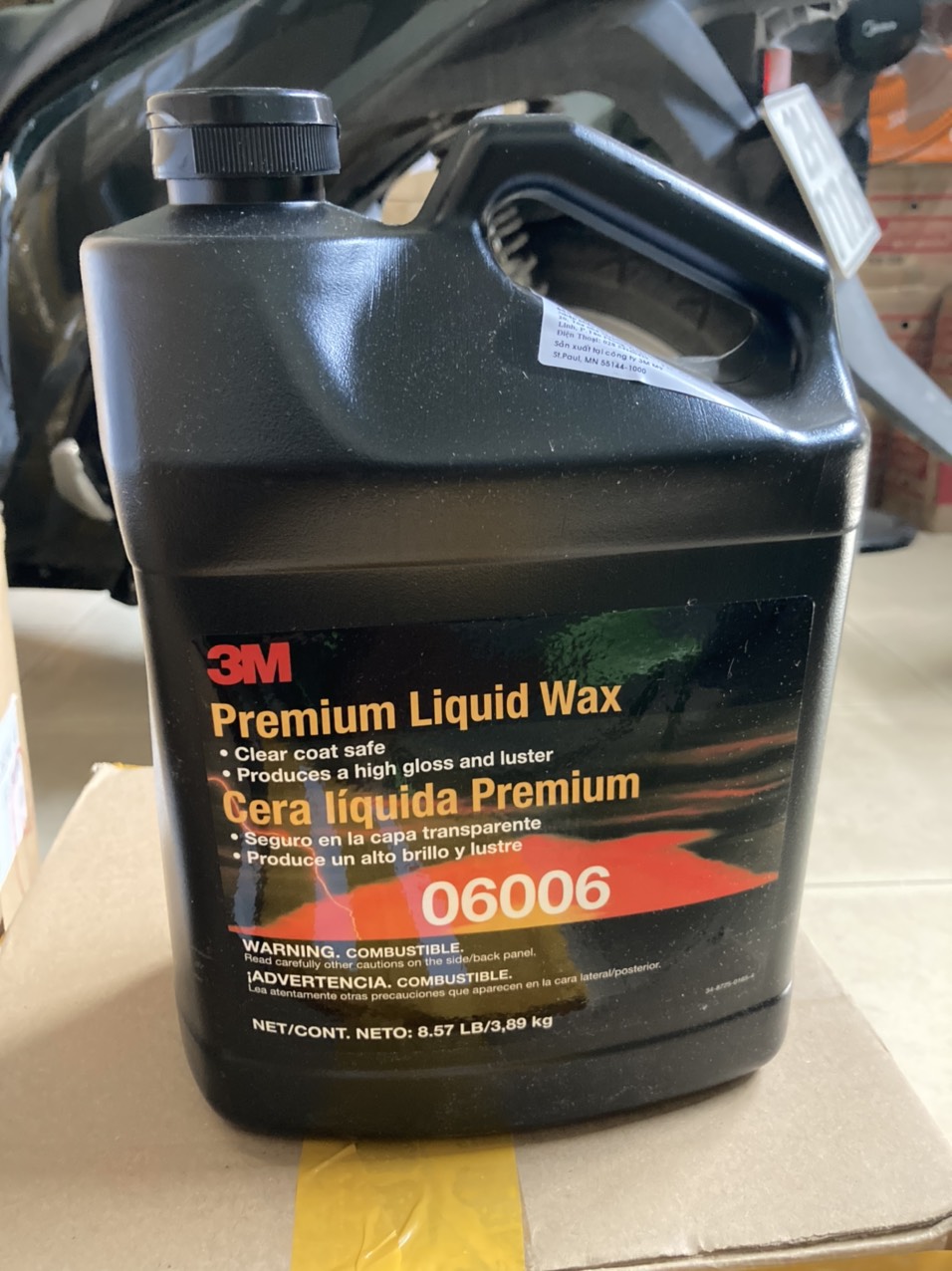 01 CAN XI ĐÁNH BÓNG BƯỚC 3 3M 06006 3.785L (Bát bóng 3M, xi xanh 3M, lơ đánh bóng)