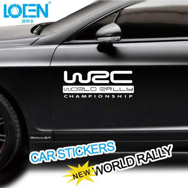 1 bộ 2 chiếc decal WRC CHAMPIONSHIP 45 X 20 màu đen