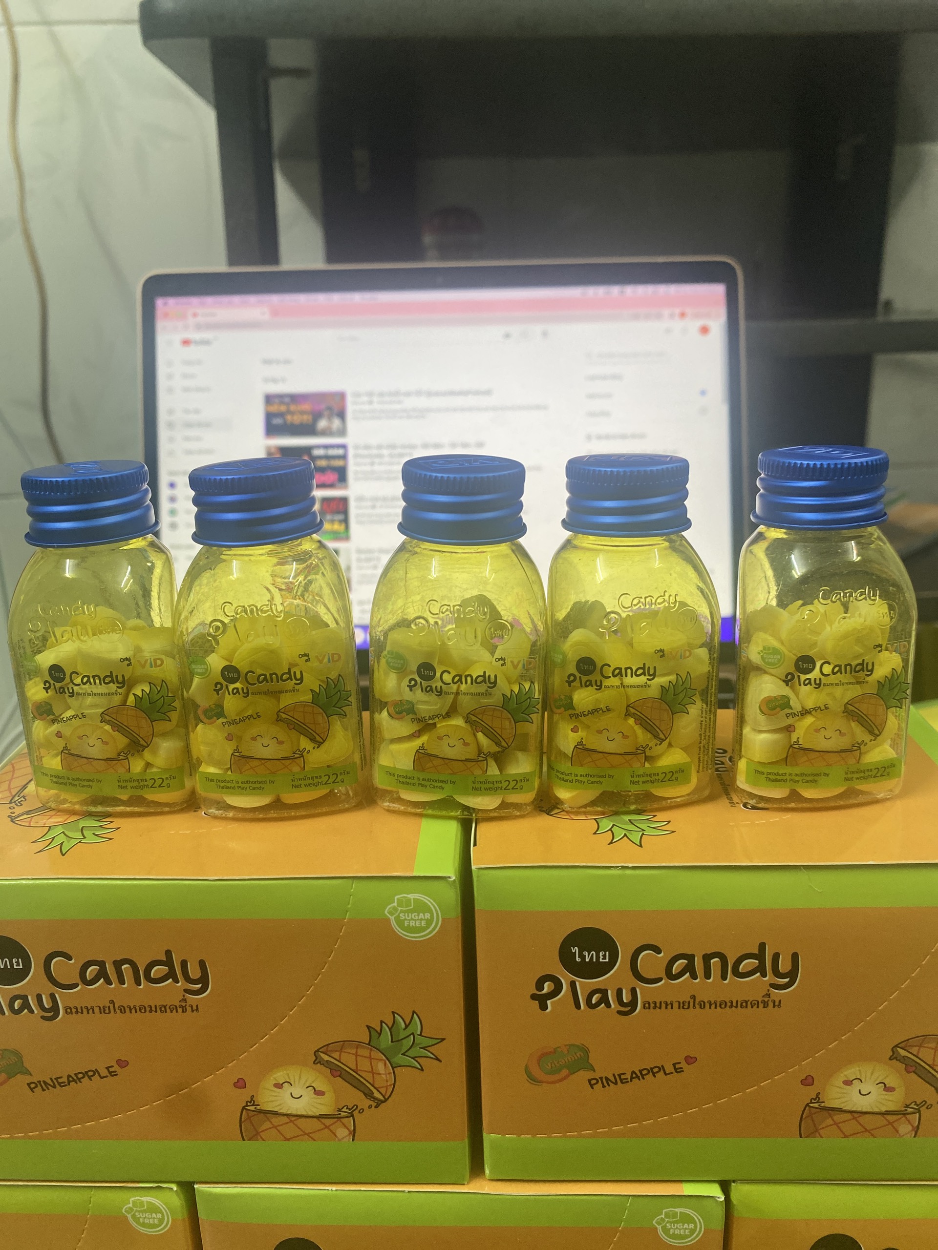 KẸO NGẬM PLAY VID vị Thơm 22g