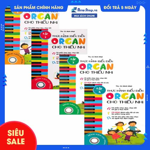 Sách - combo thực hành biểu diễn organ cho thiếu nhi - newshop
