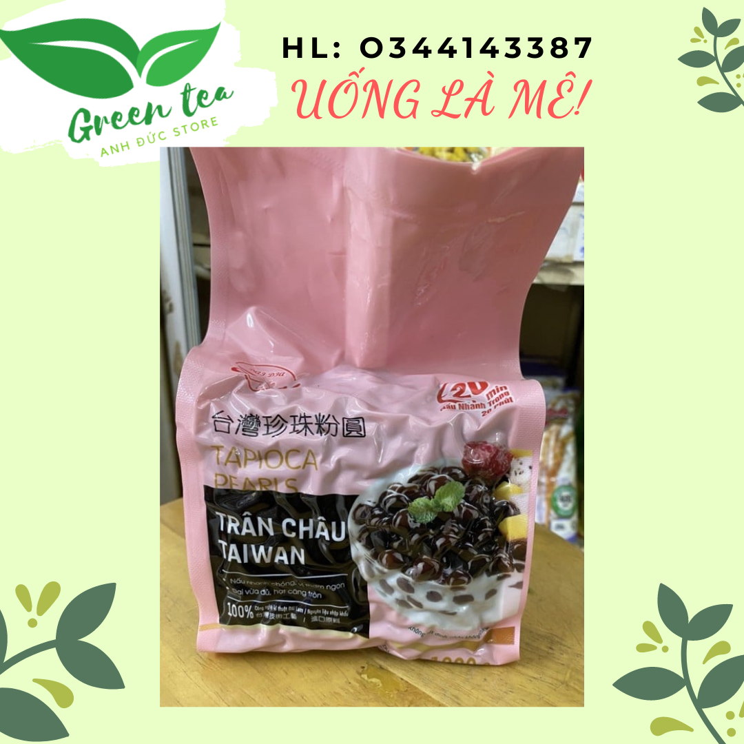 Freeship/trân châu taiwan thơm không kết dính/uong la me