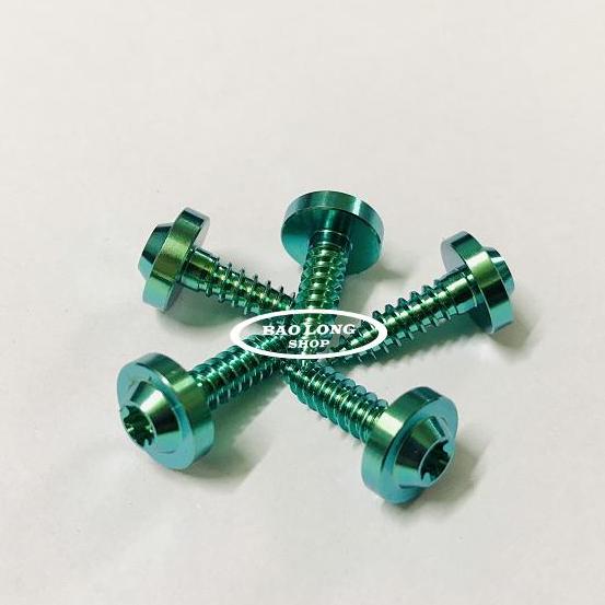 5 con Ốc Titan GR5 Xoắn 5li 18 Xanh Lục Bảo (Titan 100% )