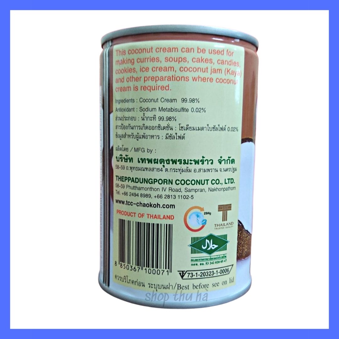 Nước cốt dừa lon/nước cốt dừa chaokoh 400ml