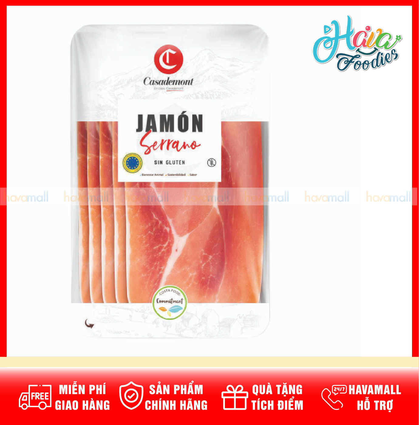Thịt Heo Má Đùi Muối Nhập Khẩu Ý – Prosciutto Crudo 90g