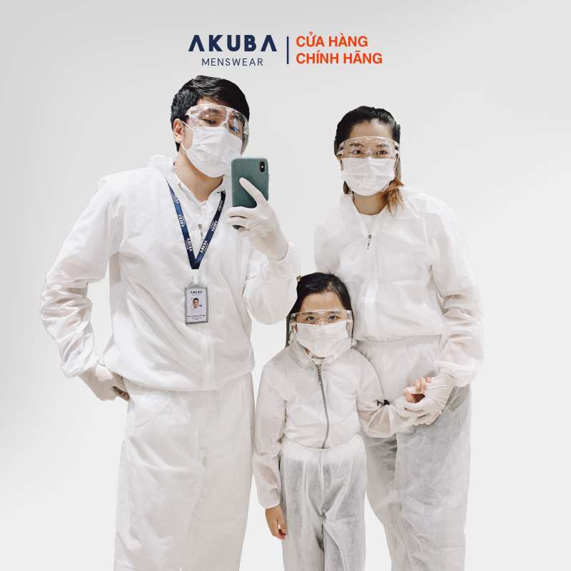 Bộ đồ bảo hộ y tế chống dịch AKUBA vải không dệt, kháng khuẩn phong cách thời trang