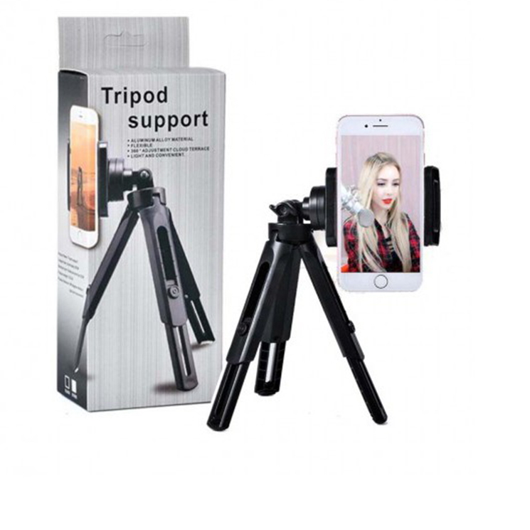 Giá đỡ Tripod support mini cho điện thoại, máy ảnh - Gậy chụp hình tripod 3 chân xoay 360