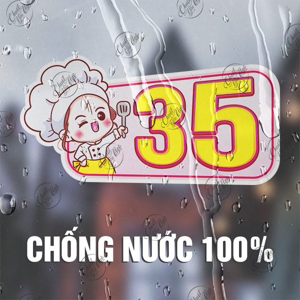 Số thứ tự dán bàn quán ăn cà phê quán nước trà sữa