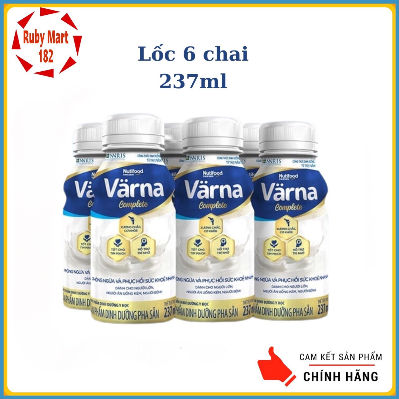 [Date 1.2025] Sữa Nutifood Varna Complete 237ml (Lốc 6 chai)