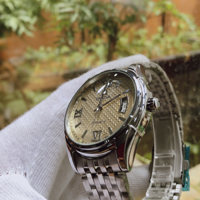 đồng hồ nam O.M.GA automatic mặt kính cong sang trọng bán chạy