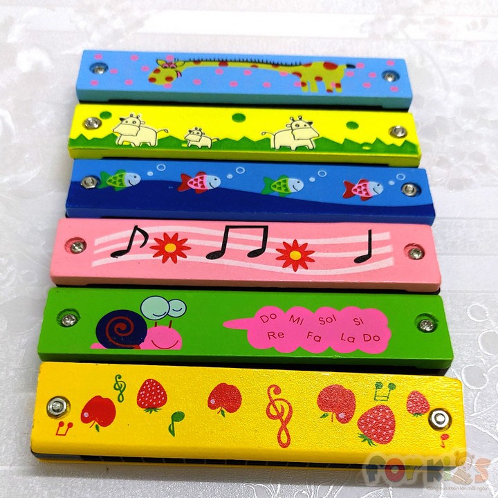 Đồ Chơi Nhạc Cụ Cho Bé Harmonica Gỗ Trẻ Em.