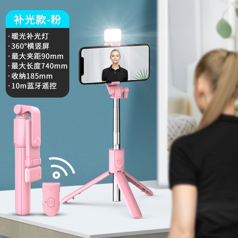 Gậy Chụp Ảnh Selfie Kết nối Bluetooth - Có Đèn