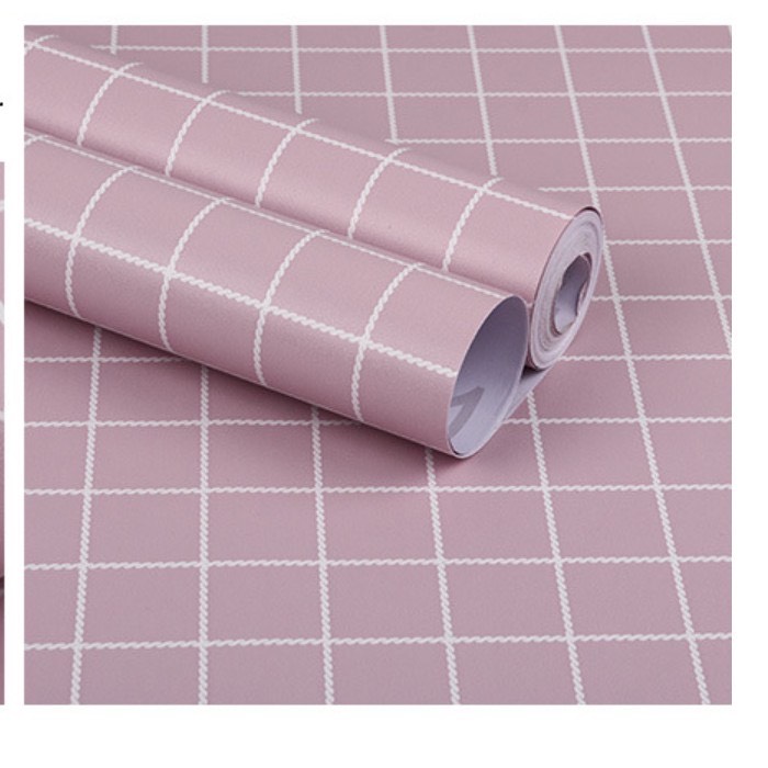 5 Mét Giấy Dán Tường, Khổ 45CM Rộng Decal PVC Trang Trí ( có keo ) - ô vuông hiện đại NT222