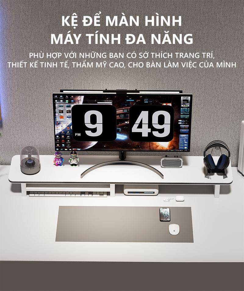 Larot-GA35 brand primerized MDF working corner computer screen shelf
