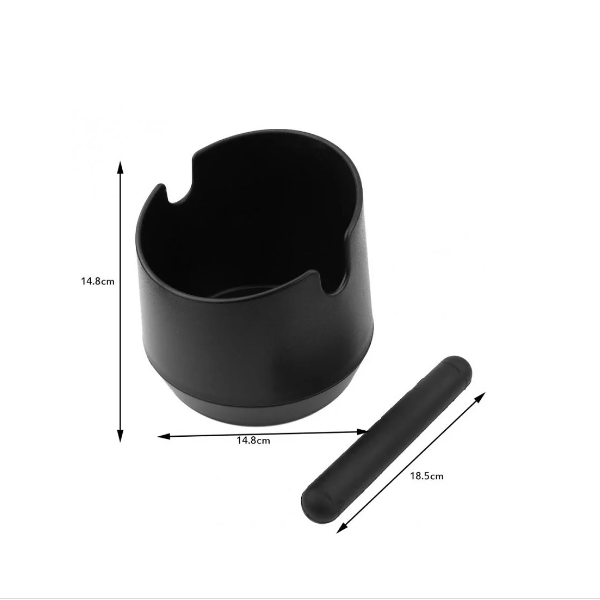 Đập bã cà phê mini (đen) 15x15cm
