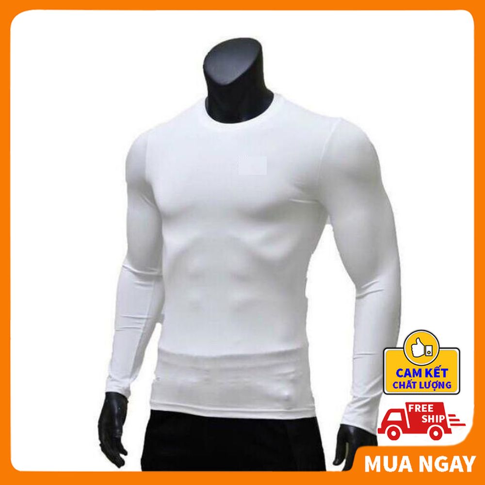 >> BÁO GIÁ ÁO GIỮ NHIỆT NAM CÓ LỚP LÓT NỈ DÀI TAY | Shopee Lazada Sendo Tiki mới nhất 117 Áo giữ nhiệt - Áo thun nam body có logo - Áo thun nam giữ nhiệt - Áo phông dài tay nam - Áo body - Áo Lót giữ nhiệt nam