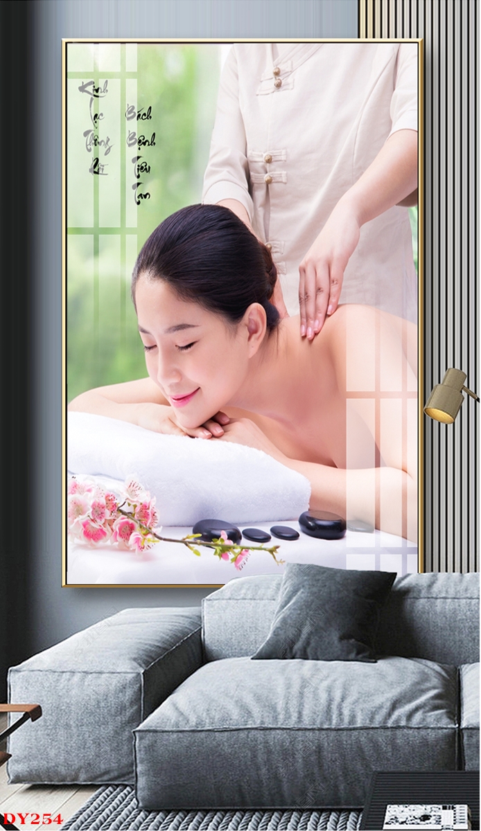 TRANH DÁN TƯỜNG SPA - TRANH SPA ĐẸP DY254