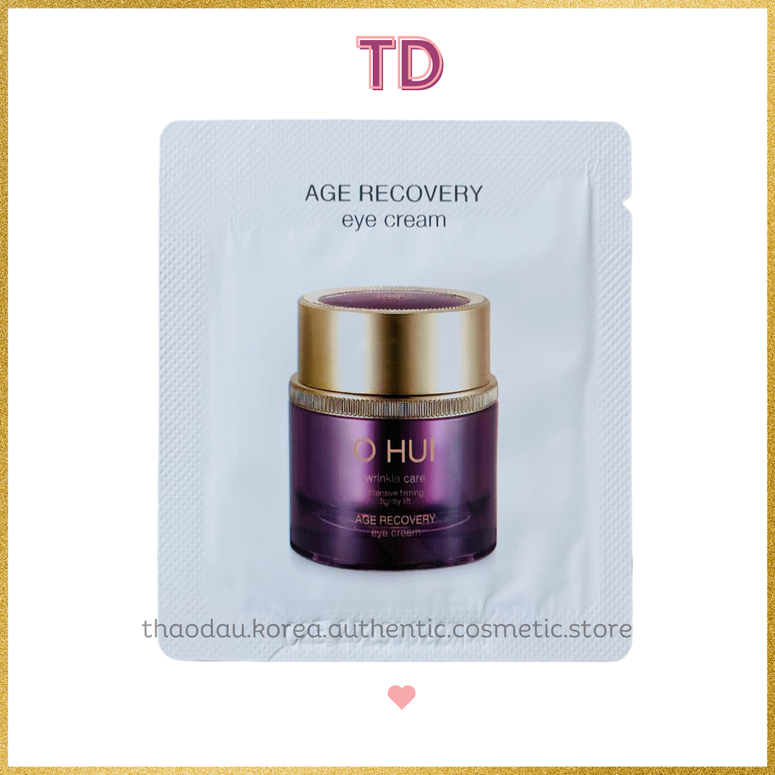 Date t6 2026 Combo 5 or 10 gói x 1ml Kem mắt Ohui tím Age recovery eye cream 1ml cung cấp collagen chống lão giảm nhăn tloskorea cũ