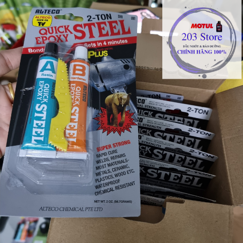 [HCM]eo AB 2 Thành Phần Thái Lan LOẠI LỚN Quick Epoxy Steel Alteco 56.7gr