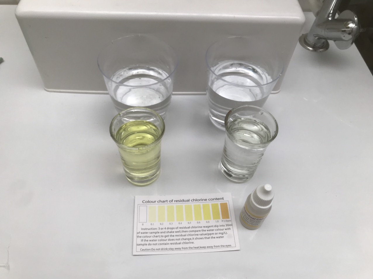 Dung dịch thử clo dư trong nước máy