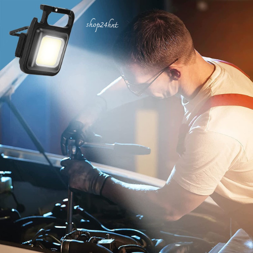 Đèn Pin Móc Khóa Mini Siêu Sáng Đèn LED COD Mini Bỏ Túi Sạc Type C