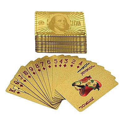 Bộ bài tây mạ vàng