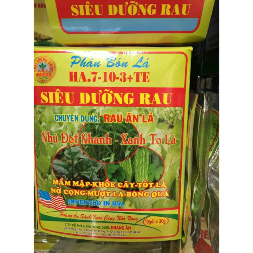 2 gói phân bón siêu dưỡng rau - 30gr/ gói