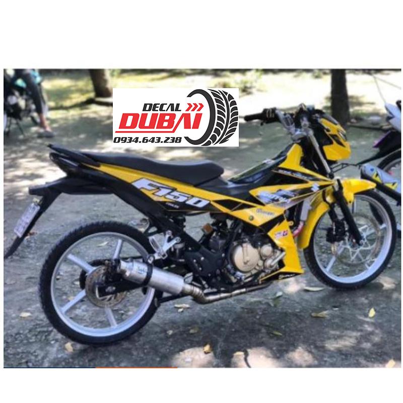 Tem Xe Satria F150 Vàng Đen