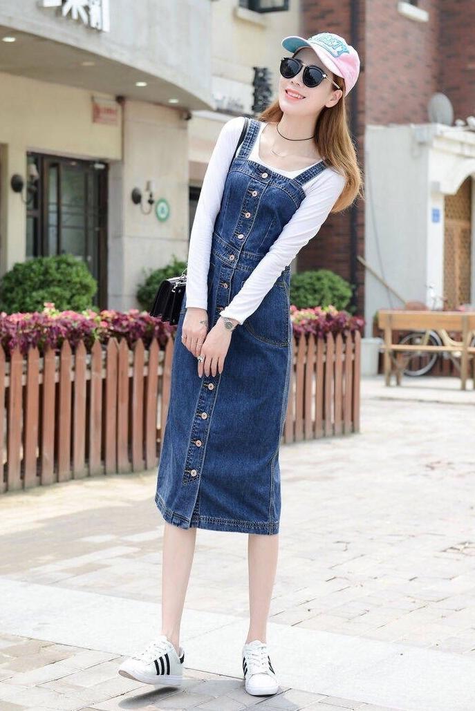 Yếm jean dài cao cấp
