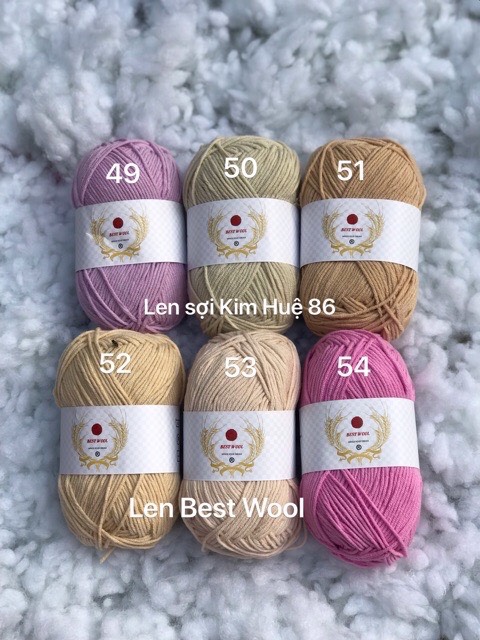 Len Best Wool cuộn 50g ( từ màu 21 đến 40)