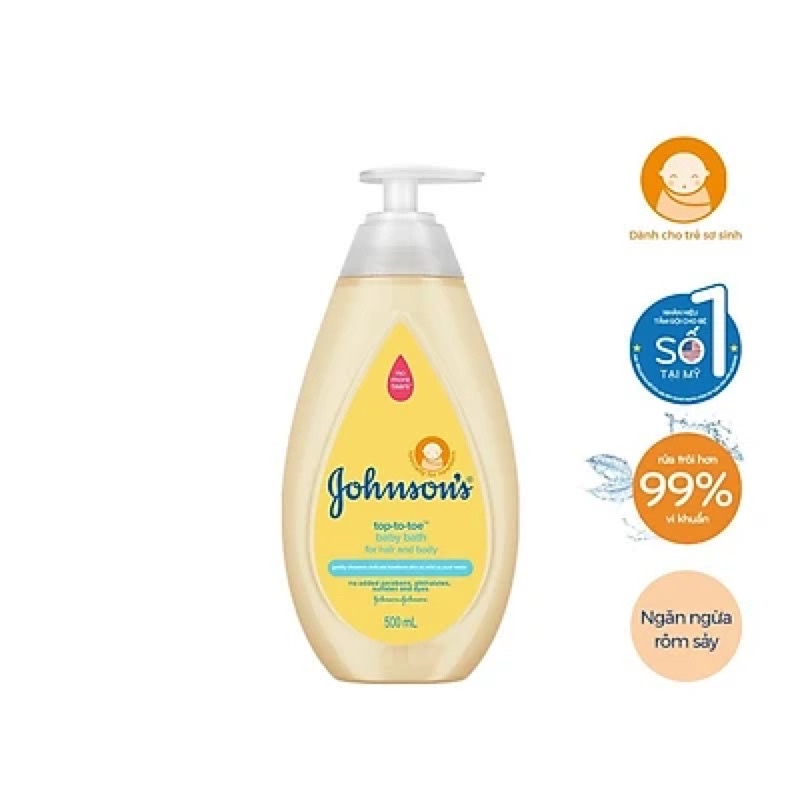 Tắm gội Johnson Baby 500ml