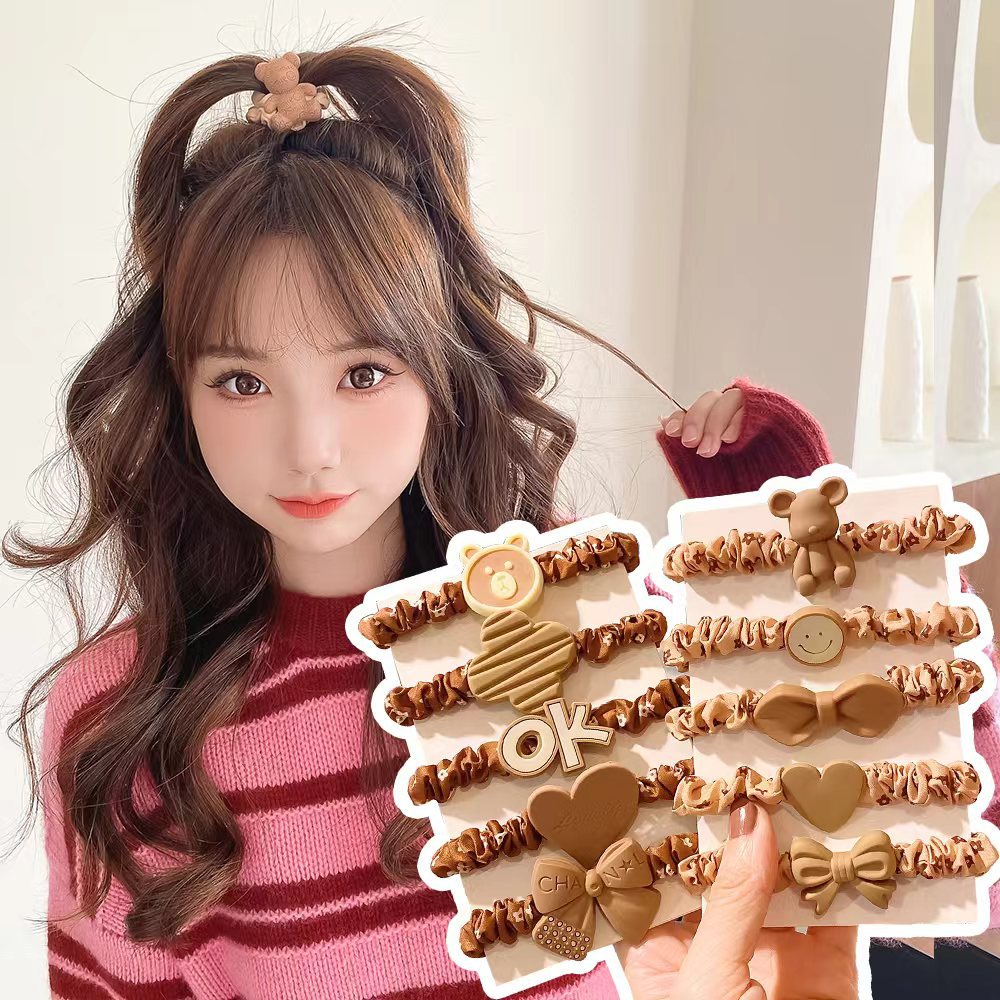 Dây Chun Buộc Tóc Smile Siêu Cute, Set Dây Cột Tóc Phong Cách Hàn Quốc (D7)