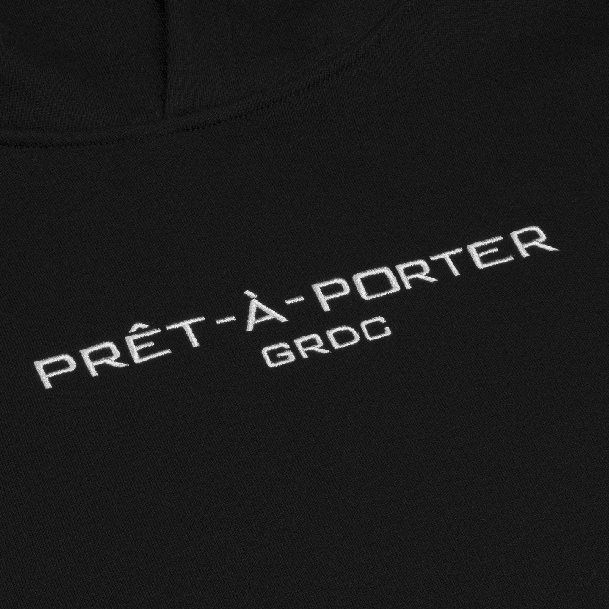 Grimm DC Hoodie thêu Prêt-à-porter // Đen