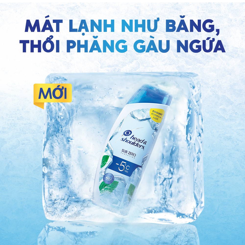 Dầu gội Head&Shoulders Băng lạnh Subzero (gấp đôi chất bạc hà) 800ml
