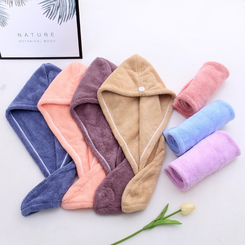[ HÀNG TỐT - BAO CHẤT ] Khăn Quấn Ủ Tóc Hoa Cúc Lau Khô Siêu Tốc Siêu Thấm Hút