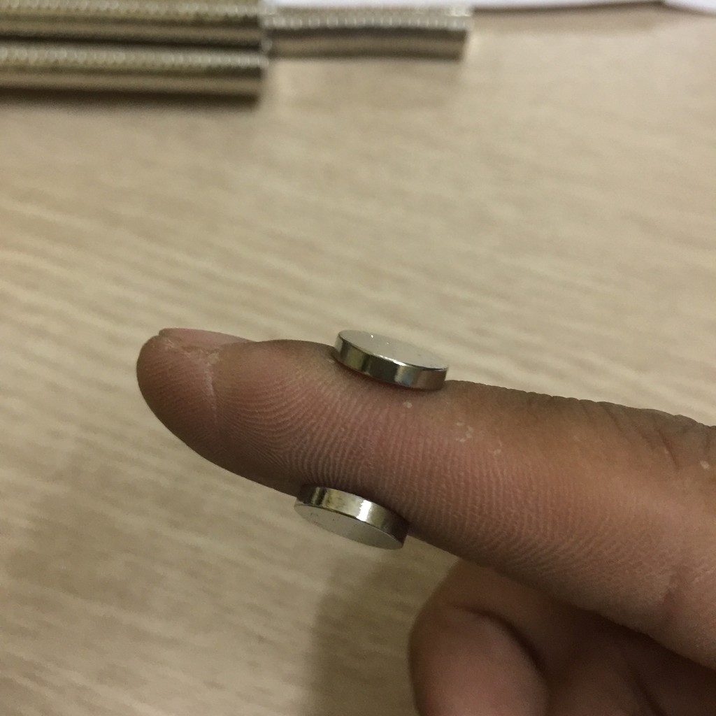 Nam châm viên 10x2mm set 2 viên tròn