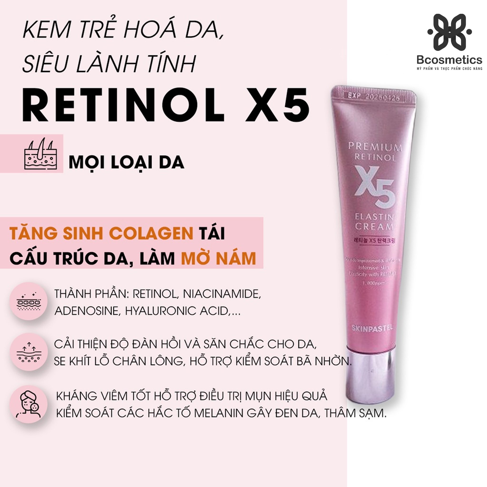 Kem Trẻ Hoá Phục Hồi Retinol X5