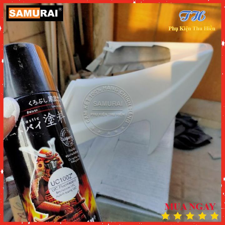 [HCM]Chai Sơn Xịt Samurai Màu Trắng Huỳnh Quang - UC1002*