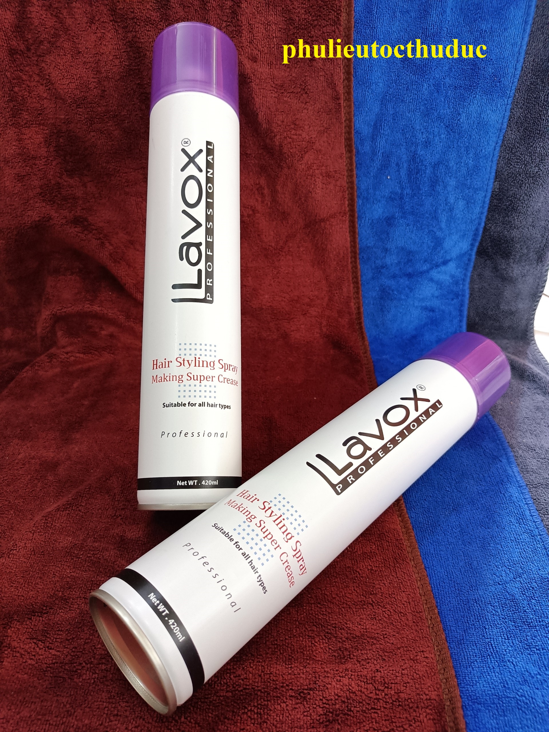 Keo xịt tóc Lavox  nắp tím 420ml (keo mềm)