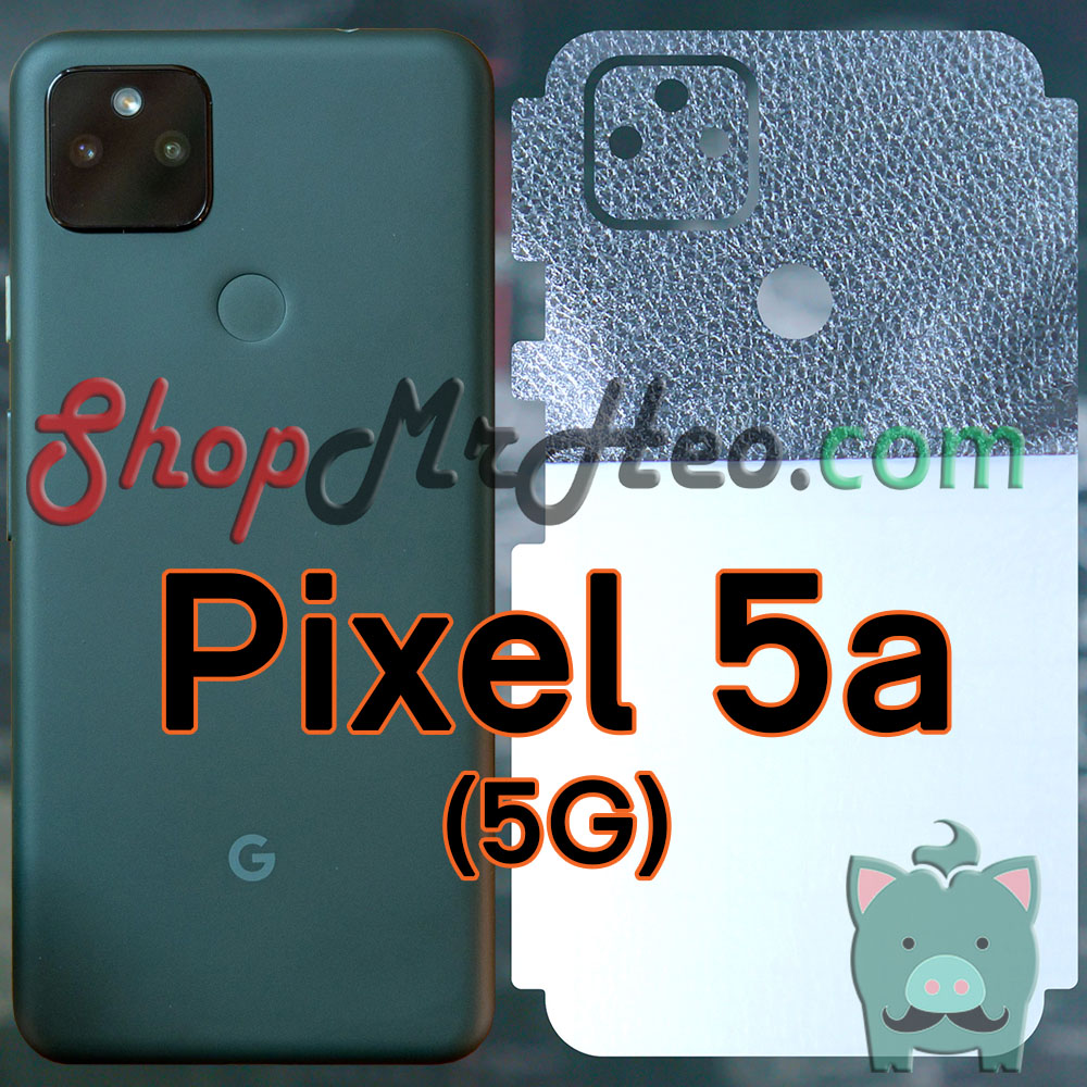 Skin Dán Mặt Sau Lưng Vân 3D Google Pixel 5 5G - Pixel 5a 5G (Carbon, Hình Hộp, Nhám, Vân Da)